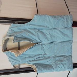 Ariat reversible vest baby blue and tan